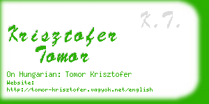 krisztofer tomor business card